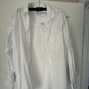 Frank & Eileen Shirley Every Day Poplin White Oversize Shirt Size Medium